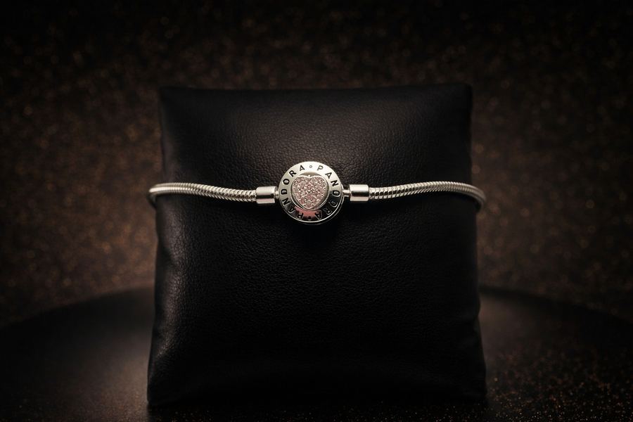 Pulseira Pandora cônico coração